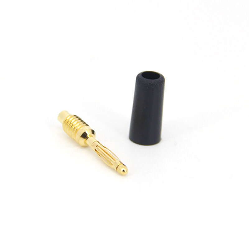 4pcs 2mm Audio Bananen buchse Stecker Mini Lautsprecher reines Kupfer vergoldet Stecker Stecker geschweißte Baugruppe experimentelle Test kabel