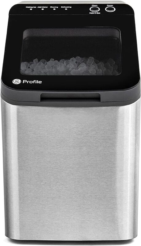 Ice Maker | Countertop Pebble | Portable Makes 34 lbs of Ice Daily | Stainless Steel