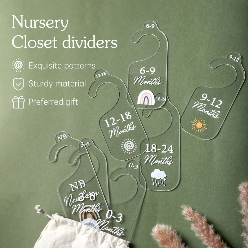 7 sztuk akrylowe przegródka do szafy dla dzieci 24 miesiące przedszkole ubrania organizator dla noworodka prezent