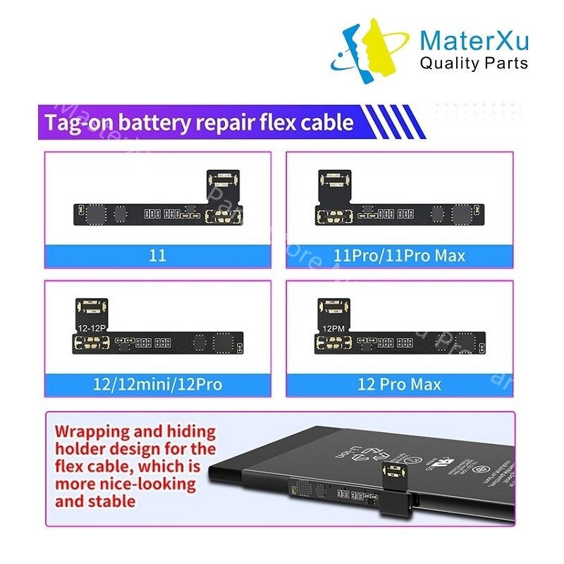 JC V1S V1SE Label Papan Kabel Flex Baterai PRO 1000S Perbaikan Programmer untuk iPhone XR XS Max 11 12 Penghapusan Pesan Kesalahan Kesehatan