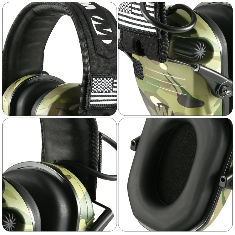 Shooting Hearing Protection Electronic Tactical Headset Noise Cancelling Active Hunting Earmuffs NRR23dB With Bag