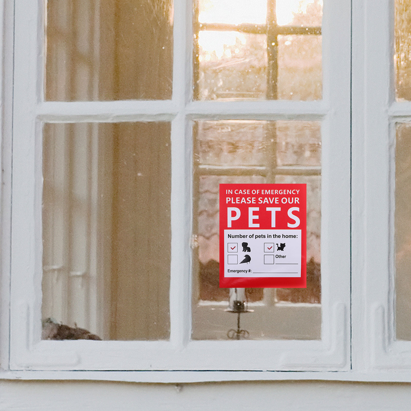 10 lembar stiker peringatan darurat Finder Decal keselamatan rumah api pintu
