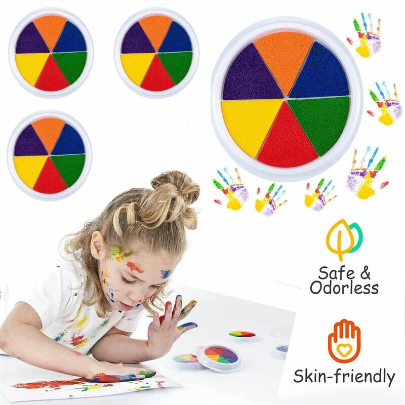 Almofada de lama de impressão não tóxica para crianças, brinquedo criativo, pintura a dedo DIY, tinta para cartão, pintura a dedo, lama