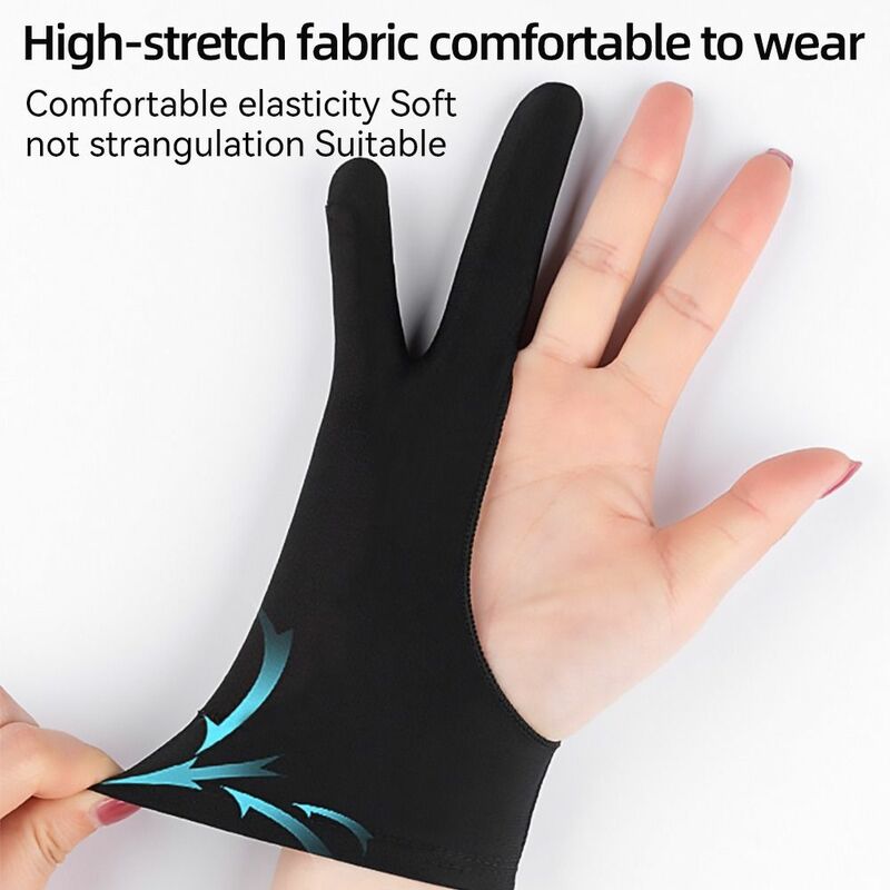 Stylus Black Blue Grey Pink Anti-fouling Anti-Scratch Two Finger Glove Tablet Drawing Glove Painting Glove Screen Glove
