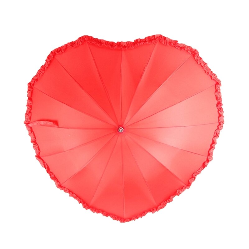 결혼식을 위한 사랑스러운 하트 모양 우산 신부 캐노피 우산