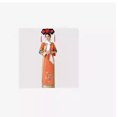 Vestido de princesa chinês feminino, dinastia Qing, cheongsam, inclui chapéu