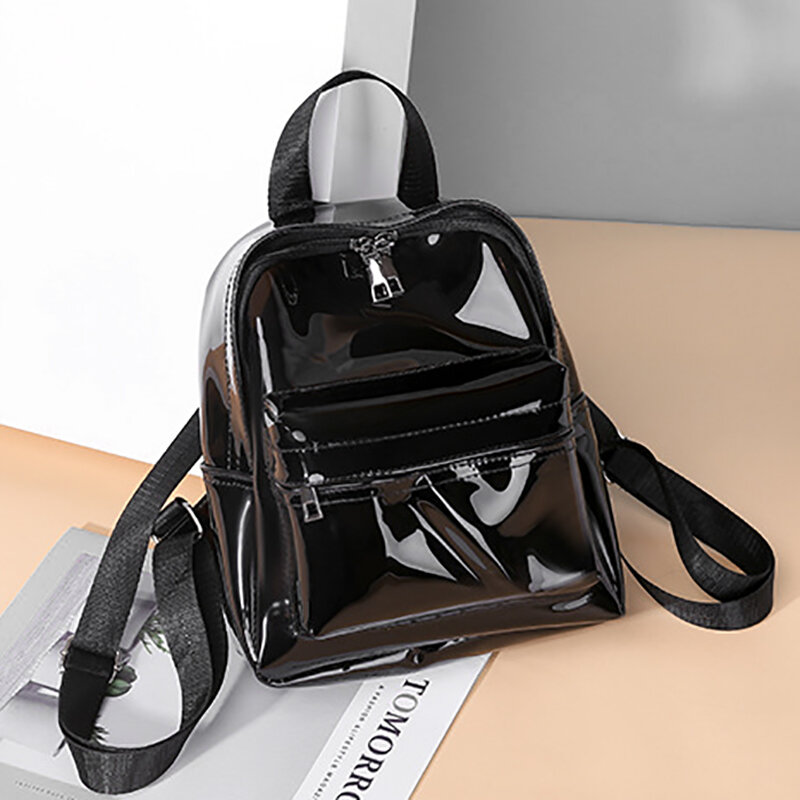 Mode klar transparent PVC durch Mini-Rucksack niedlichen Schulbuch Tasche sehen