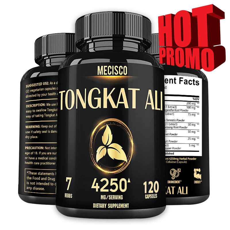 Tongkat Ali Wortel Extract, Voor Energie En Gezonde Spieren, Langdurige, Voedingscapsules