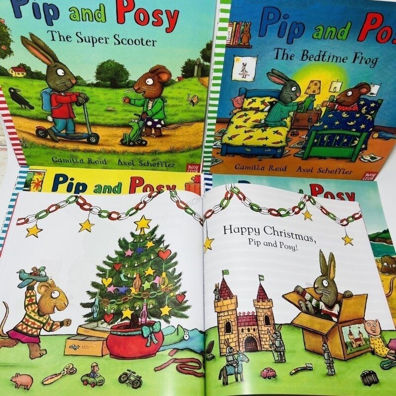 PIP และ posy 10หนังสือคลิกที่เวอร์ชันภาษาอังกฤษเพื่อให้การสนับสนุนเสียงฟรีสำหรับหนังสือ "Little da Ren Little tadpole"