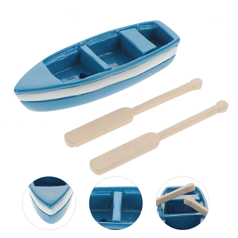 Tabletop Decor Boat Model Beach Toys Room Bluevalentine Simulation Ocean Prop Wooden Resin