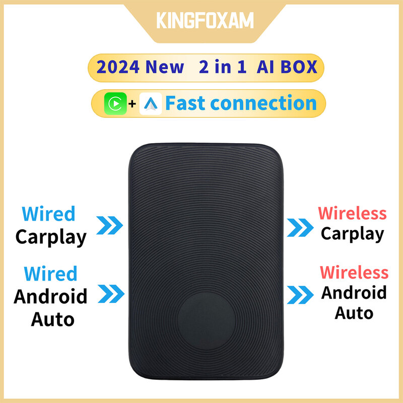 Wireless Carplay Adapter für Apple-stabile schnelle Verbindung für die Umwandlung von werkseitig verkabelten in Wireless Carplay Android Auto Dongle
