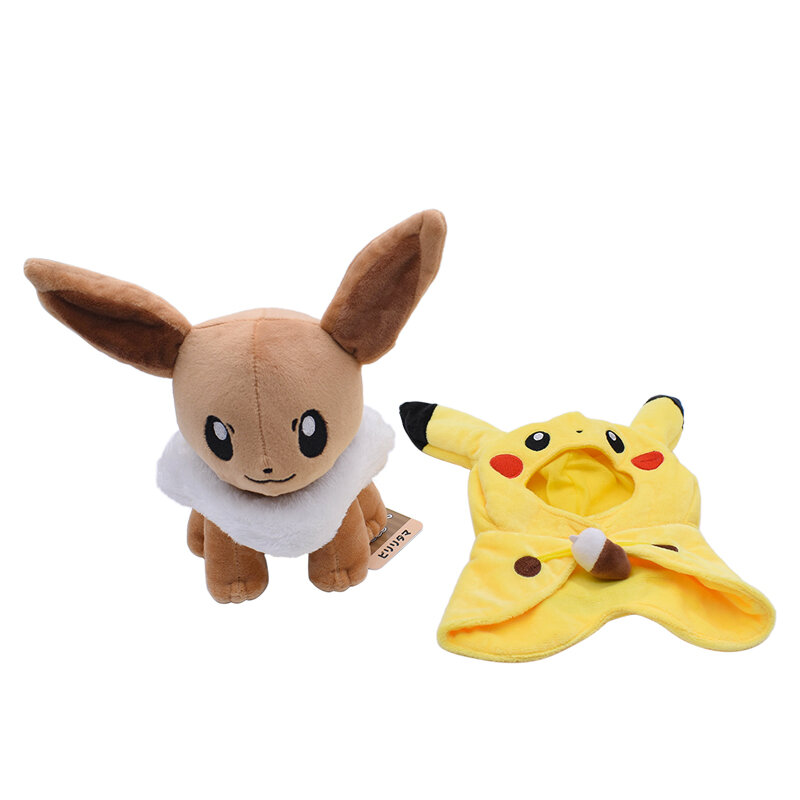 12 pollici Pikachu Cosplay Eevee Pokemon bambola di peluche ponderata peluche giocattoli di peluche caldi ottimo regalo Kawaii spedizione gratuita