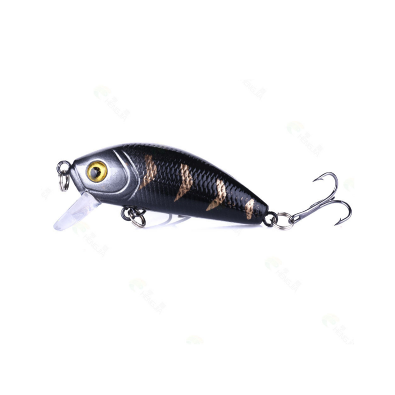 5cm 3.6g preto mini minnow crankbait falso artificial peixe isca pescar vinil pesca fiação para rockfishing carpa catfish wobler
