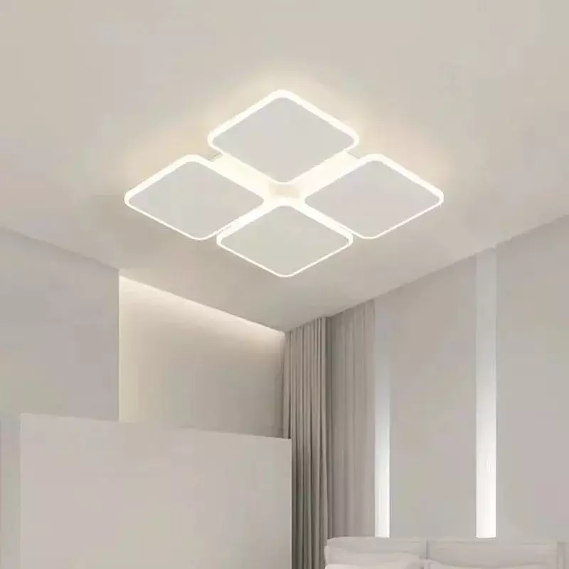 モダンなデザインの正方形のLEDシーリングライト,室内装飾ライト,リビングルーム,ダイニングルーム,ベッドルーム,バルコニーに最適です。