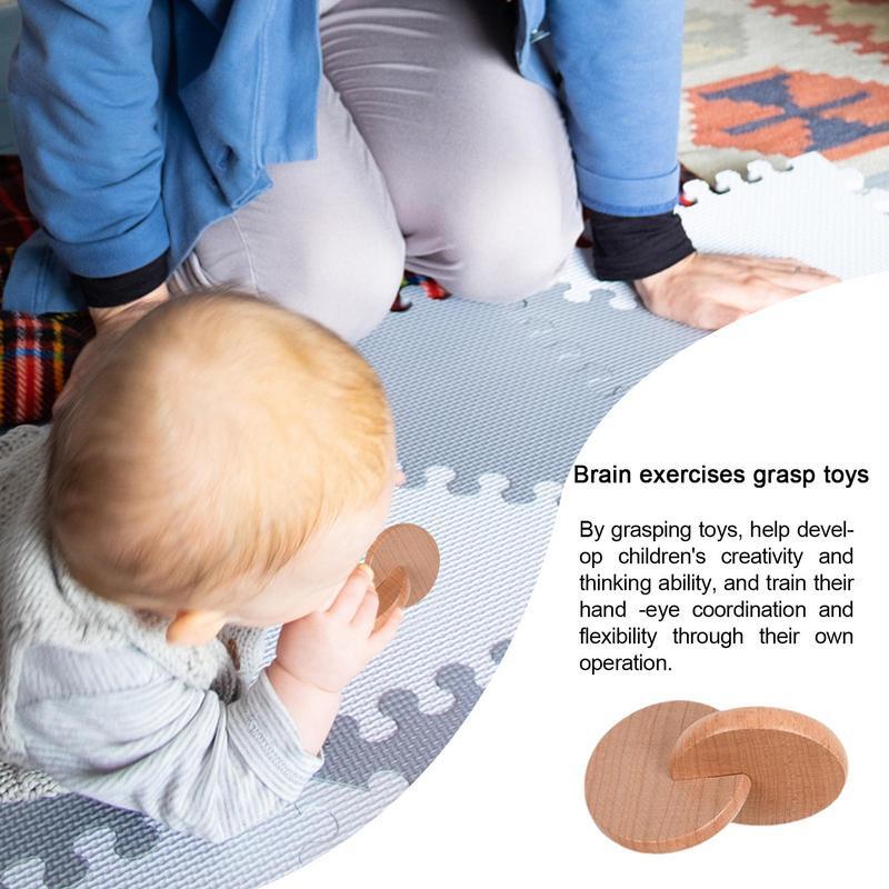 Unissex infantil montessori sensorial brinquedos de madeira mão agarrando vida brinquedo prático para crianças chocalhos 0-3 anos de idade