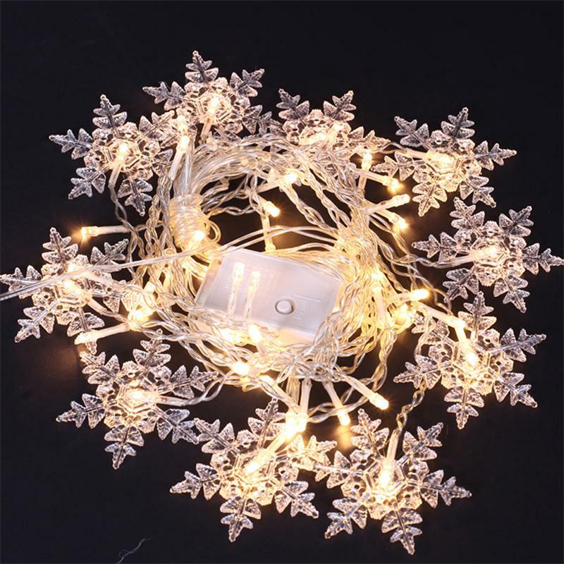 3.2M Kepingan Salju Natal LED Tali Lampu Berkedip Peri Lampu Tirai Tahan Air untuk Pesta Liburan Pernikahan Dekorasi Natal