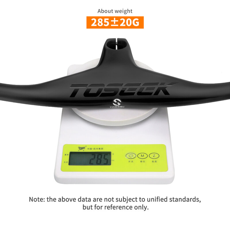 TOSEEK-Manillar y vástago de bicicleta de montaña, pieza de bicicleta integrada de carbono de 28,6mm-17 grados, 660 ~ 80070/80/90/100mm
