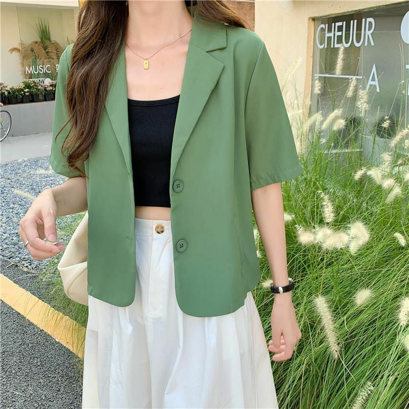 Damen bekleidung Mode anzug Kurzarm jacke 2023 Sommer dünner Stil Temperament Retro koreanische lässige Strickjacke Top-Trend