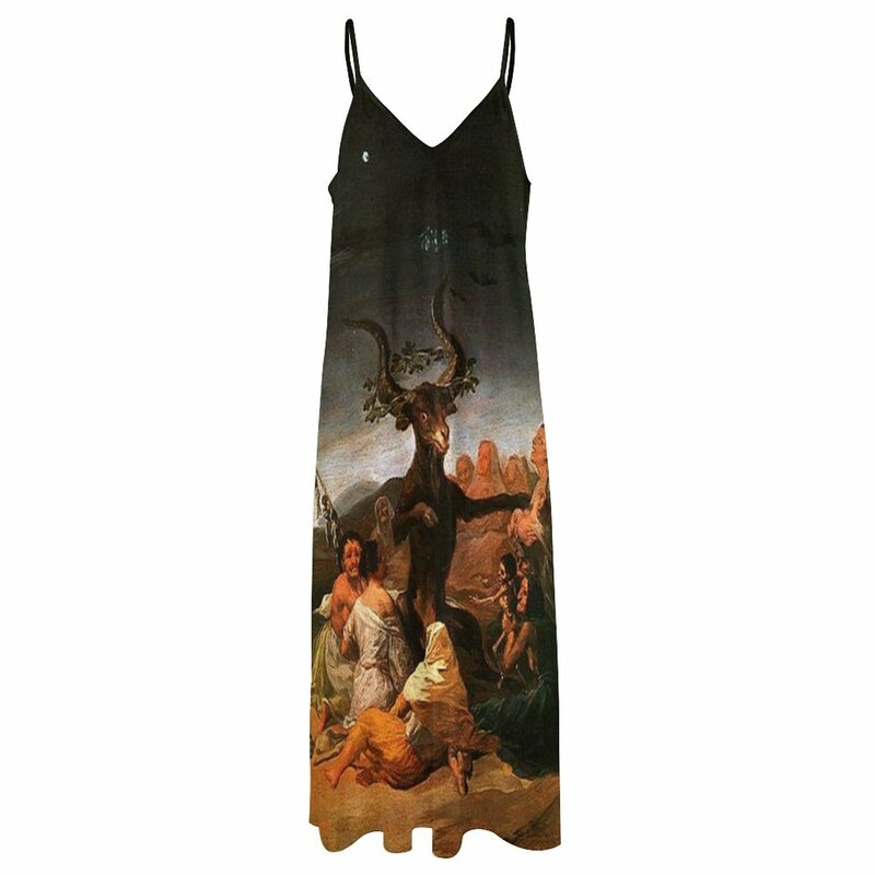 Suknia letnia suknia wieczorowa suknia sukienka na studniówkę dla kobiet szabat czarownic-Goya sukienka bez rękawów