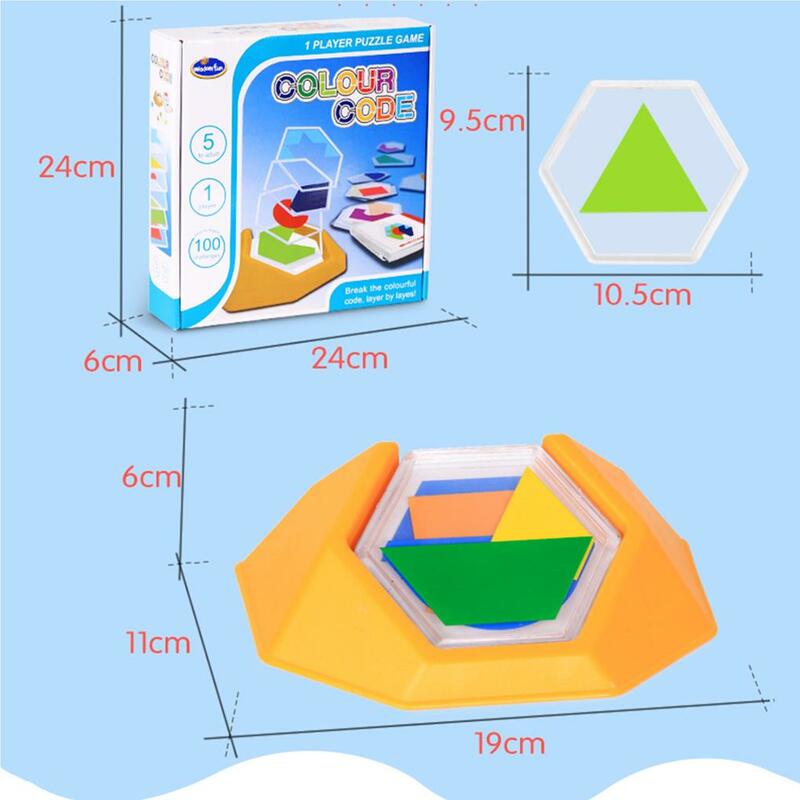 Color Code Puzzle Logic Game Colorful Geometric Reasoning Toy Boys Girls