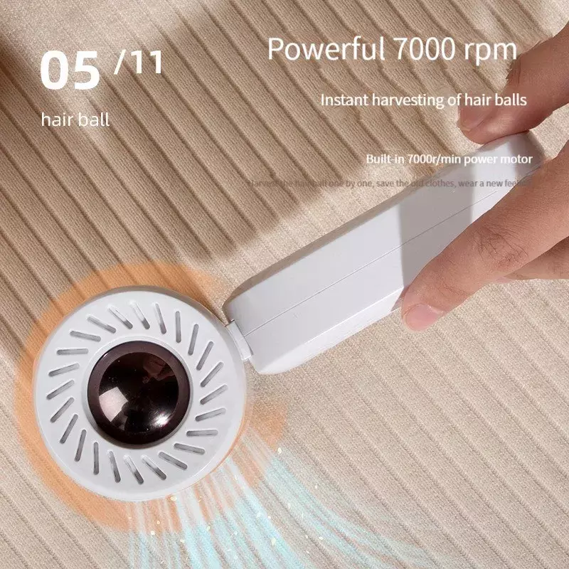 ECHOME-Tondeuse à Boules de Poils Domestique, Portable, Rechargeable par USB, avec Affichage Numérique Intelligent
