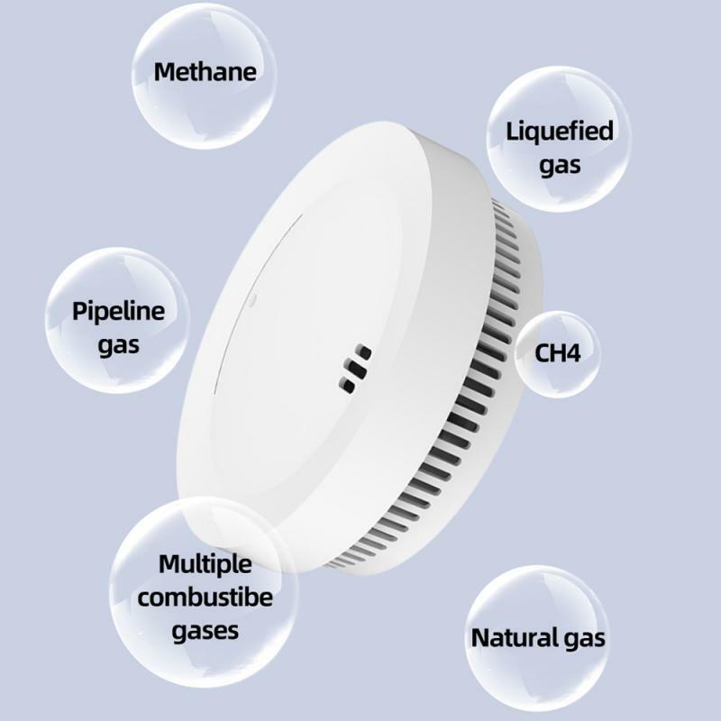 AUBESS Alarm Sensor asap, detektor Sensor asap sensitif fotolistrik independen untuk sistem Alarm keamanan rumah 6 buah