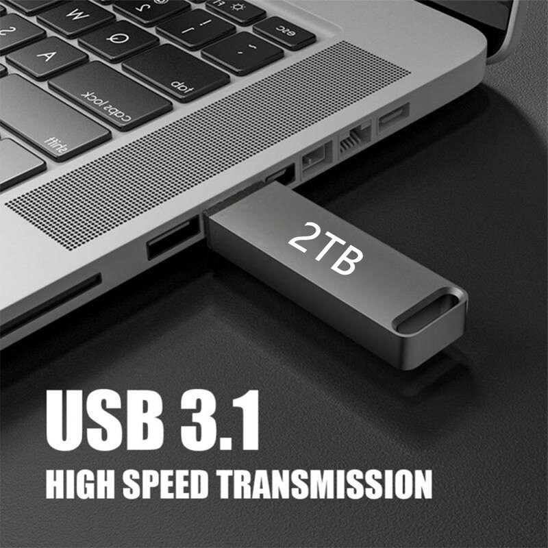 Alta Velocidade de Metal Pen Drive, Unidade Flash USB, Cle Vara, Presente Frete Grátis, USB 3.1, 512G, 1TB, 2TB, 100% Original