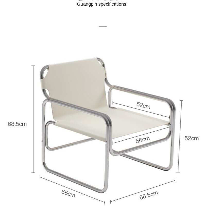 JOYLIVE Single Sofa Chair Designer Bauhaus Casual Chair Stainless Steel Saddling Coffee Chair Shooting Prop New Dropshipping