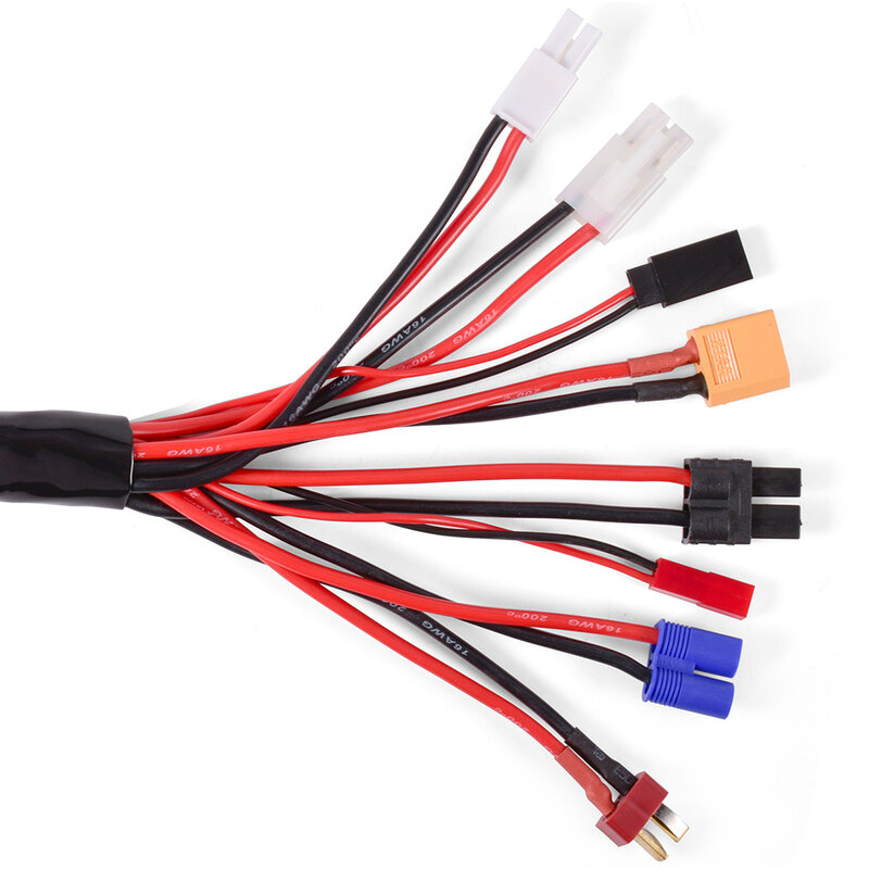 RC Charger Adapter Connector 8 In 1 Charger 4.0mm Banana XT60 TRX Tamiya Lipo for RC Car Drone Imax B6 B6AC Battery Cable