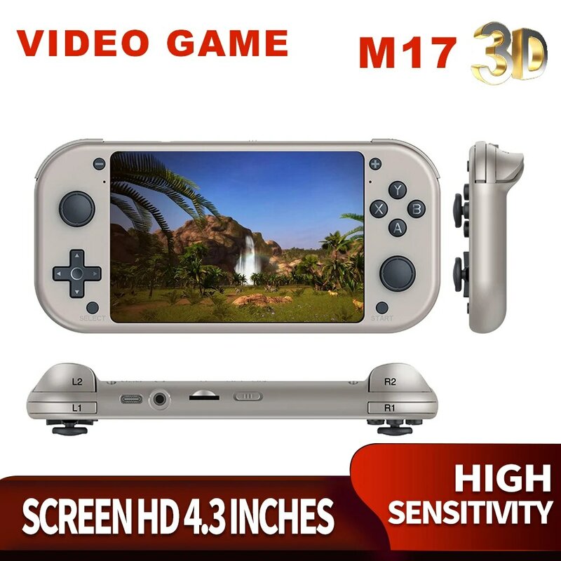 BOYHOM M17 Retro Handheld Video Game Console Open Bron Linux Systeem 4.3 Inch IPS Scherm Draagbare Pocket Video Speler voor PSP
