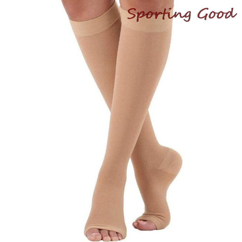 1 Paar S-XL Hieronder Knie Ondersteuning Kousen Spatader Circulatie Compressie Sporting Sok