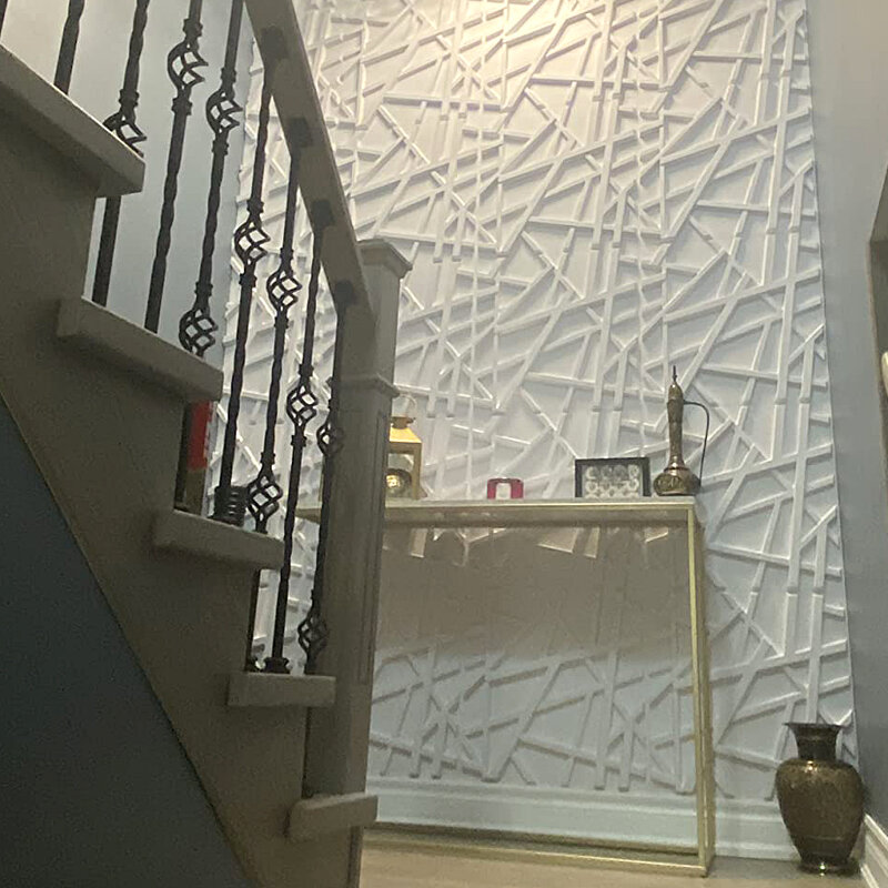 3D 스테레오 벽 패널 다이아몬드 벽 스티커, 자체 접착식 타일 아님, 거실 화장실 3D 벽지, 12 개, 50cm