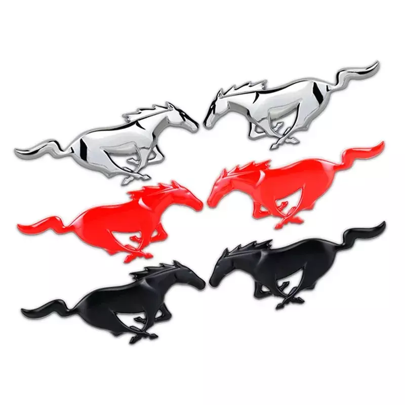Autocollants décoratifs de logo de chevaux de mode 3D, insigne de coffre de garde-boue latéral de calandre de voiture pour Ford, Mustang, ightFocus, Mk, Ecosport, Mondeo