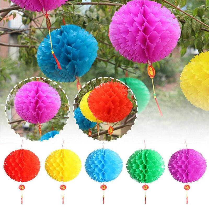 Lanterne di carta colorate decorate per il Festival di primavera per la decorazione del capodanno cinese 2024 appendere la lanterna impermeabile del Festival R6d6