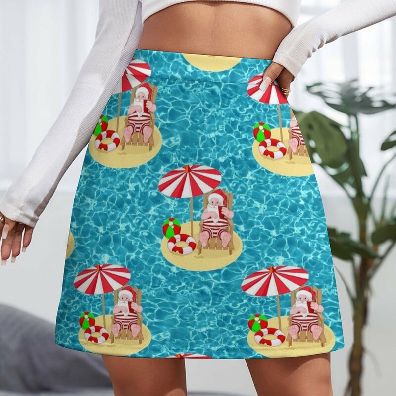 Xmas beach santa claus Mini spódniczka nowość w damska sukienka ubrań