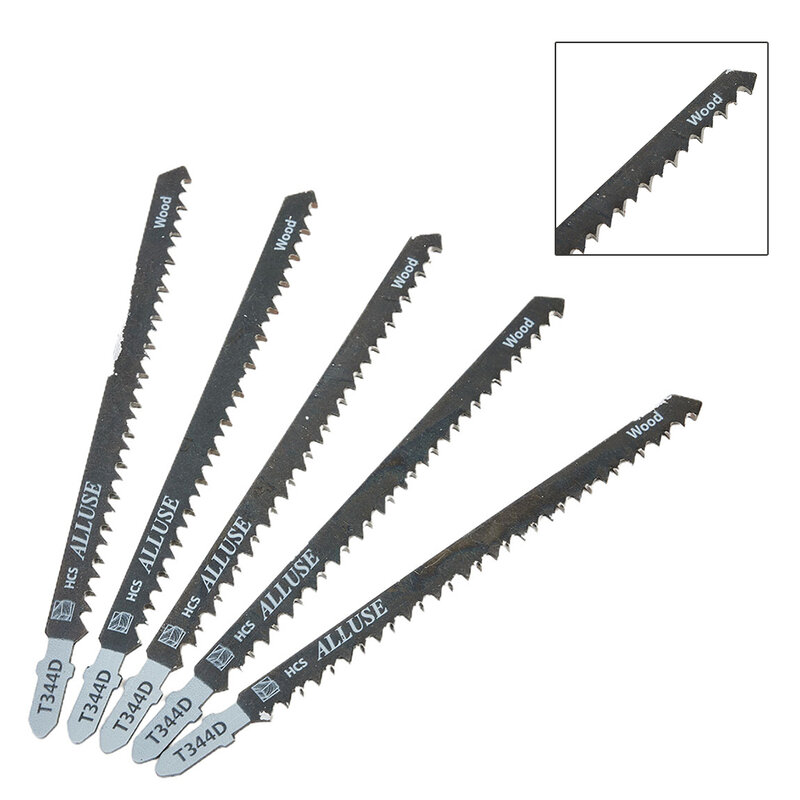 5pcs Jig saw Blades Cutting Tool For Wood Sheet Panels Extra Long 6T T344D TOP 152mm Woodworking Tool For Fast Straight Cutting