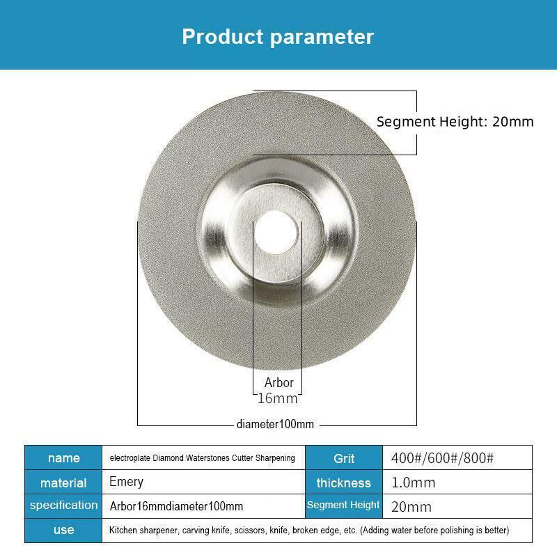 3Pcs Diamond Sharpening Wheel 100mm 400/600/800 Grits Emery Sharpening Disc Abrasive Disc Angle Grinding Wheel Sharpener Wheels