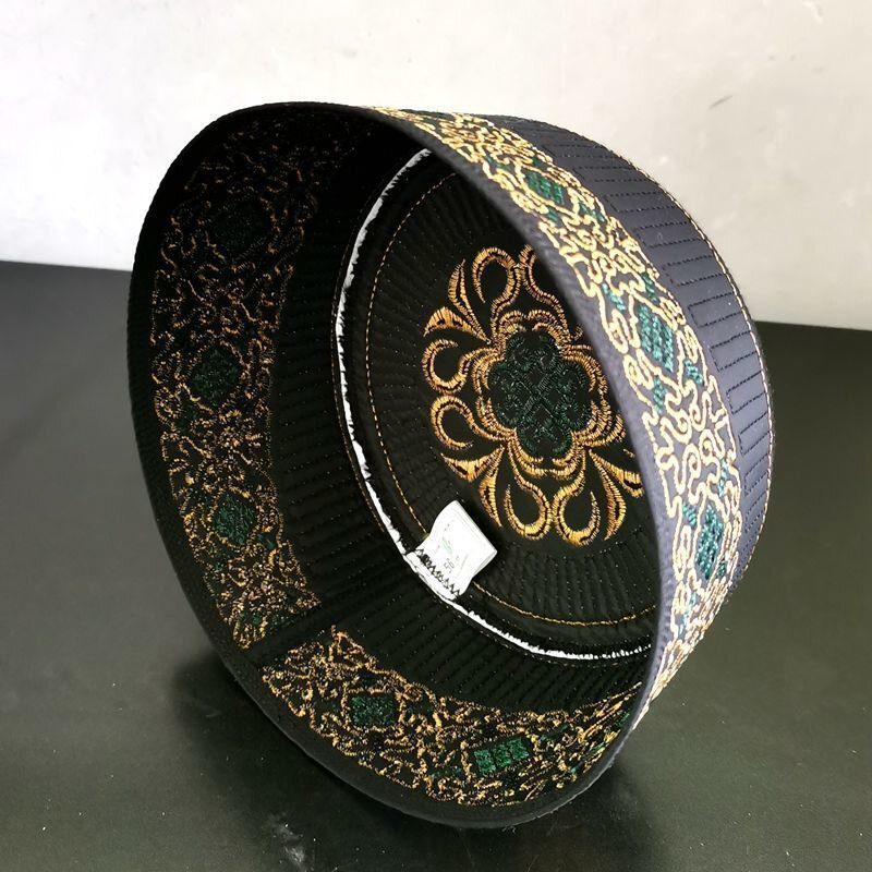 หมวกมุสลิมสำหรับผู้ชาย Colthing ส่งฟรี Peci kufi อิสลาม kippah ฮิญาบซาอุดิอาระเบียปาร์ตี้แบบเย็บปักผ้าโพกหัวชาวยิว