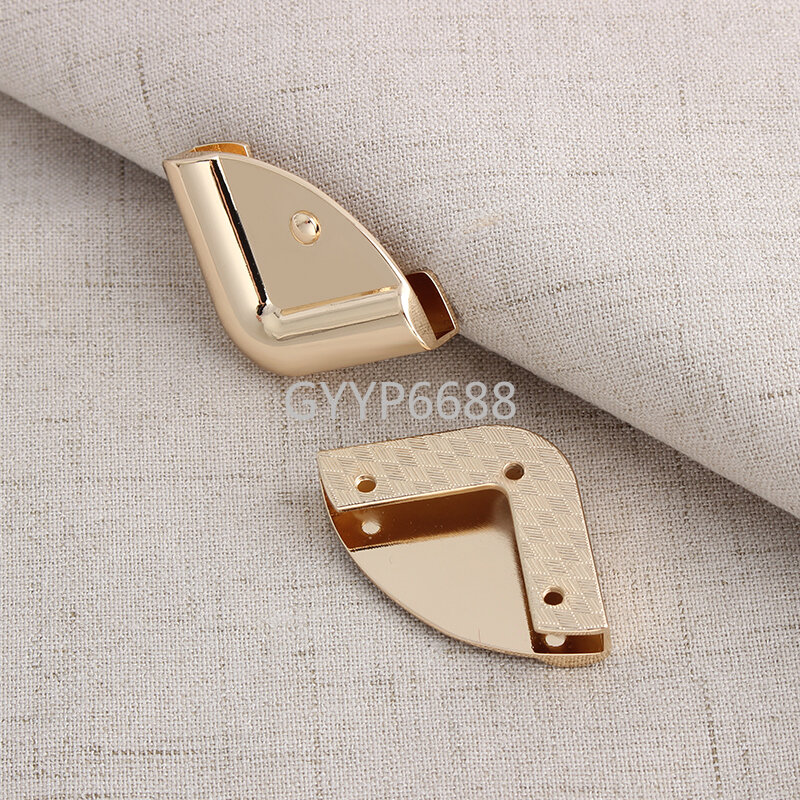 Pelindung sudut tas tangan, 4/20/1000 buah 36x36mm logam cahaya emas untuk membuat tas dompet tali penutup gesper aksesoris pelindung keselamatan