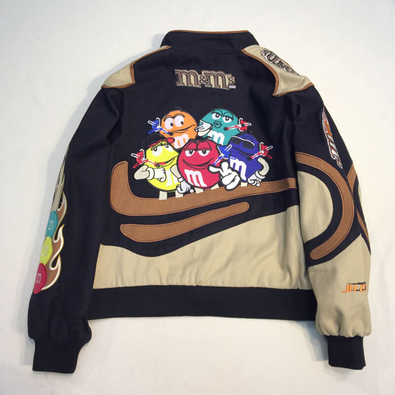 Ricamo M lettera Harajuku giacca da Baseball cappotti uomo donna Hip Hop stampato coppie Harajuku Patch Varsity Bomber giacche M-3XL