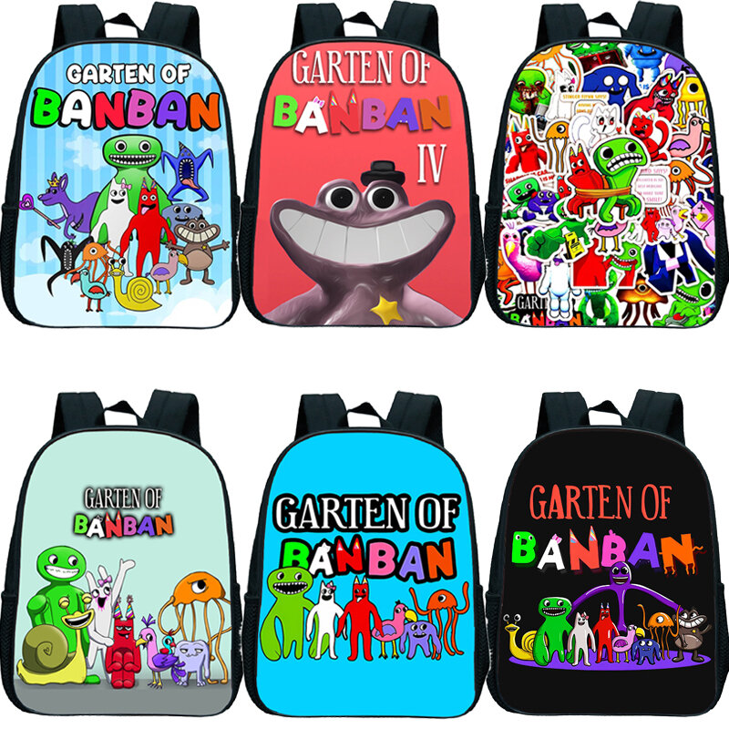 Mochila con estampado de Garten Of Banban para niños y niñas, bolsa de jardín de infantes, mochilas escolares impermeables, bolsa de libros de dibujos animados