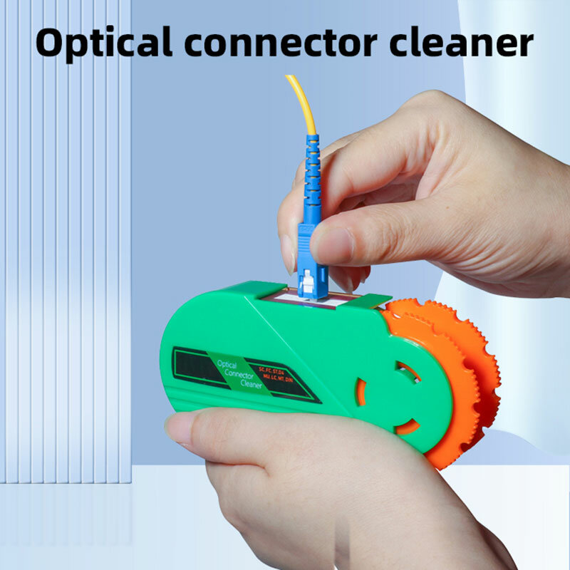 Pembersih konektor serat optik, 500 + waktu hidup, alat FTTX, peralatan serat, SC, FC, ST, LC, DIN