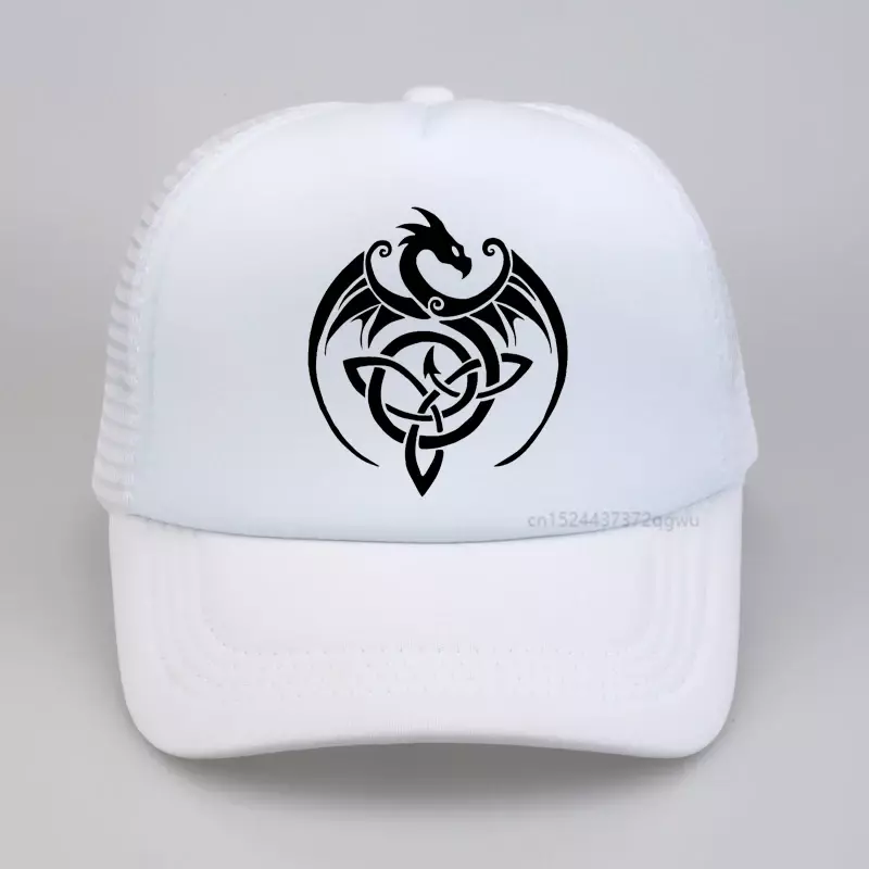 Chapeau Dragon avec noeud celtique, casquette en maille, casquettes de sport décontractées, casquettes de soleil