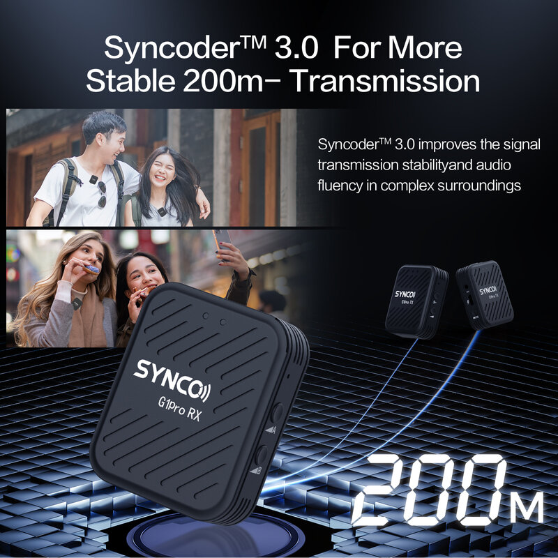 Synco G1 A1Pro A2 Pro Camera Microfoon Draadloze Lavalier Microfoon Voor Iphone Smartphone Type-C Professionele Studio Youtuber Opladen