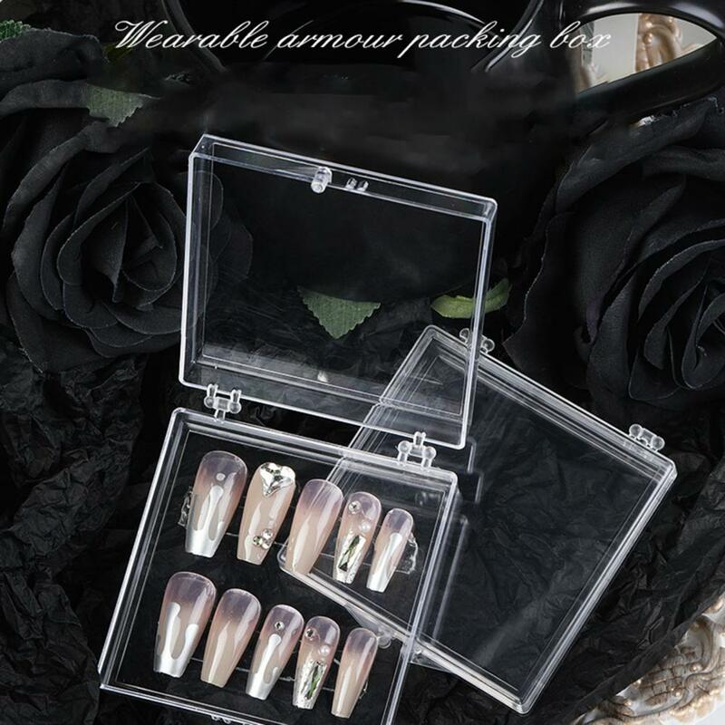 Nail Storage Box Showing Shelf Transparent Large Capacity Store Nails PS Clear Storage Box Nail Art Container