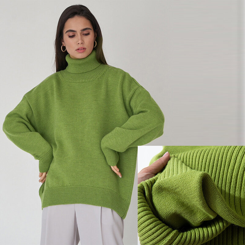韓国のファッショナブルなセーター,暖かいセーター,黒と白,女性用セーター,冬2022 o,長袖ニットセーター,無地のトップス
