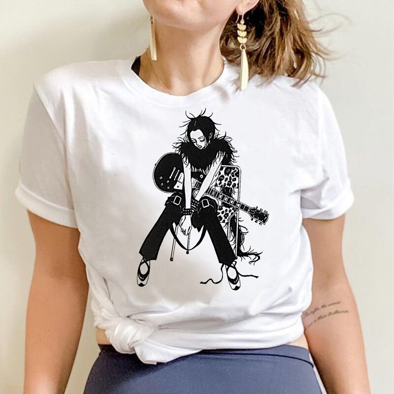 NANA 남녀공용 일본 애니메이션 티셔츠, 만화 프린트 상의, 블랙 스톤 스트리트웨어, 스웻셔츠, 남녀공용 티