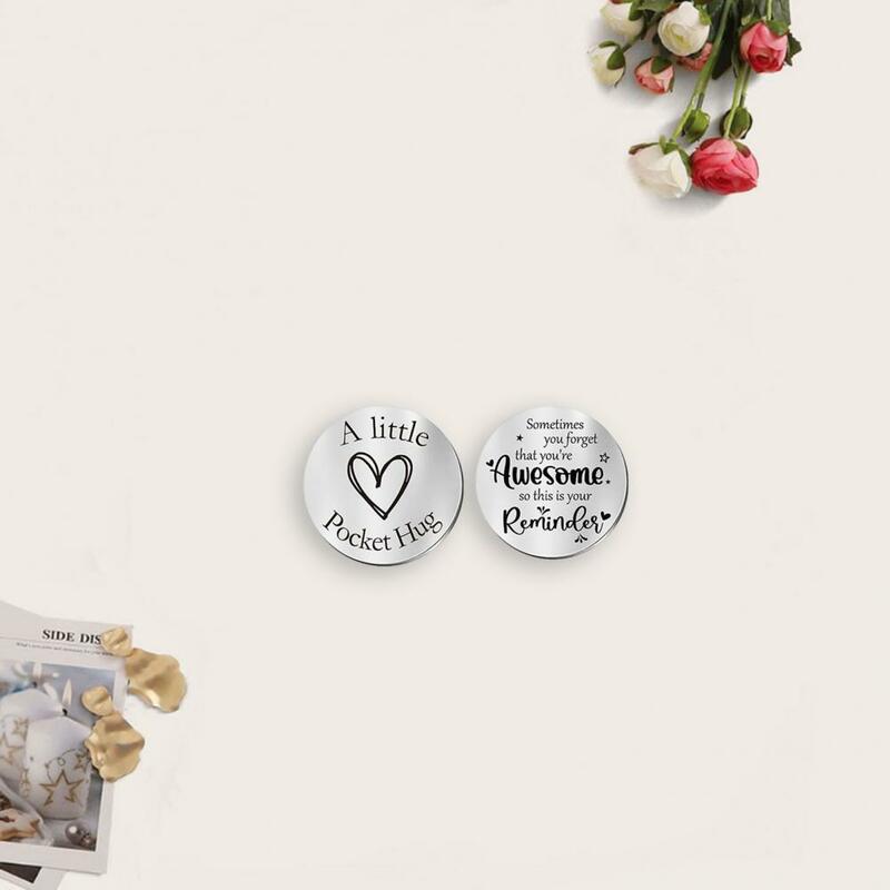 Tragbare inspirierende Münze inspirierende Entscheidung Münz tasche Umarmung Schlüssel bund Set für Familien freunde Kollegen Strumpf Stuffers