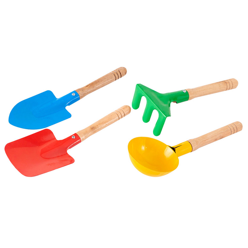1 Set Children Gardening Tools Handle Small Rake Planting Supplies Beach Children’s Toy