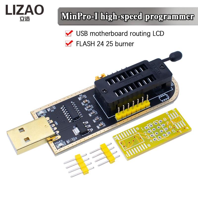 Programador MinPro-I com Placa-mãe USB, Roteamento de alta velocidade, Flash LCD, 24, 25 Burner, EEPROM 25, SPI, Chip PLASH